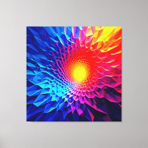 Lebendige geometrische Energie-Wirbel-Kunst Leinwanddruck