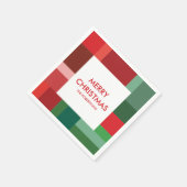 Lebendige geometrische Farbblock-Weihnachtsfeier Serviette (Ecke)