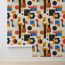 Lebendige geometrische Vintage-Formen im Muster