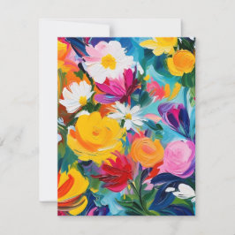 Lebendige gestrichene Blume Feiertagskarte