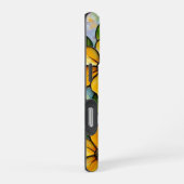 Lebendige Glasmalerei-Blumenpaneele iPhone Hülle (Rechte Seite)