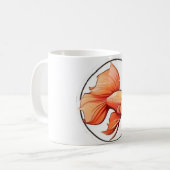 Lebendige Goldfisch-Illustration Klassiker Kaffeetasse (Vorderseite Links)