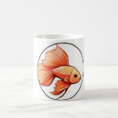 Lebendige Goldfisch-Illustration Klassiker Kaffeetasse (Mittel)