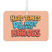 Lebendige Gradient-Typografische Create Heroes Autolufterfrischer (Rückseite)