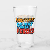 Lebendige Gradient-Typografische Create Heroes Glas (Rückseite)