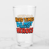 Lebendige Gradient-Typografische Create Heroes Glas (Vorderseite)