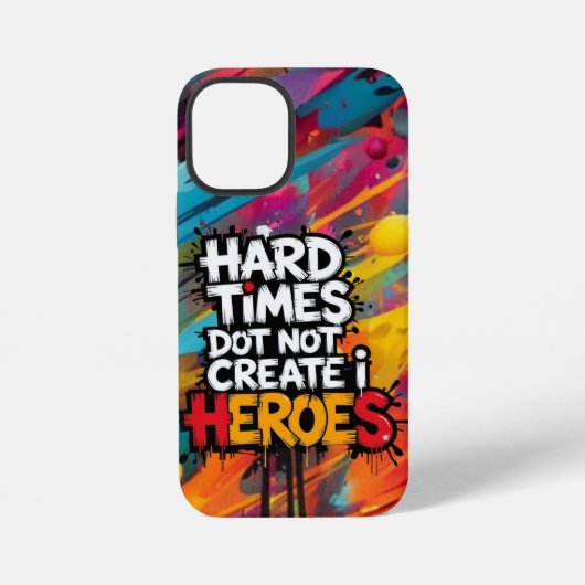 Lebendige Gradient-Typografische Create Heroes  iPhone Hülle (Rückseite)