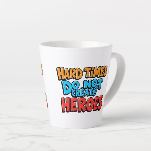 Lebendige Gradient-Typografische Create Heroes  Milchtasse (Rechte Ecke)