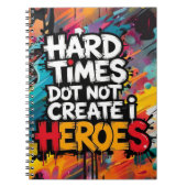 Lebendige Gradient-Typografische Create Heroes Notizblock (Vorderseite)