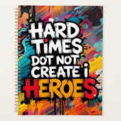 Lebendige Gradient-Typografische Create Heroes Planer (Vorderseite)