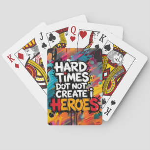 Lebendige Gradient-Typografische Create Heroes Spielkarten
