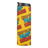 Lebendige Gradient-Typografische Create Heroes Thermosbecher (Nach rechts gedreht)