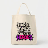 Lebendige Gradient-Typografische Create Heroes Tragetasche (Vorne)