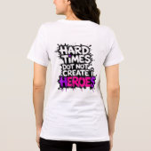 Lebendige Gradient-Typografische Create Heroes Tri-Blend Shirt (Rückseite)