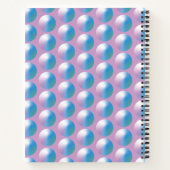 Lebendige Gradientenkreise Geometrisch Modern Blau Notizblock (Rückseite)