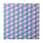 Lebendige Gradientkreise Geometrisch Modern Blau Fliese (Vorderseite)