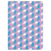 Lebendige Gradientkreise Geometrisch Modern Blau. Klemmbrett (Rückseite)
