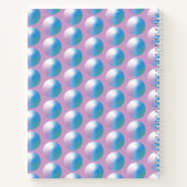 Lebendige Gradientkreise Geometrisch Modern Blau. Notizblock (Rückseite)