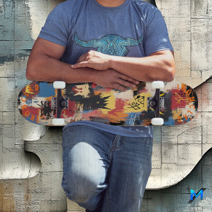Lebendige Graffiti-Inspiration mit kühner abstrakt Skateboard
