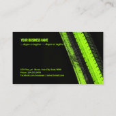 Lebendige grüne Wege auf dunkler Leinwand Visitenkarte (Rückseite)