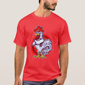 Lebendige Hahn-Illustration Grafik-T-Shirt T-Shirt