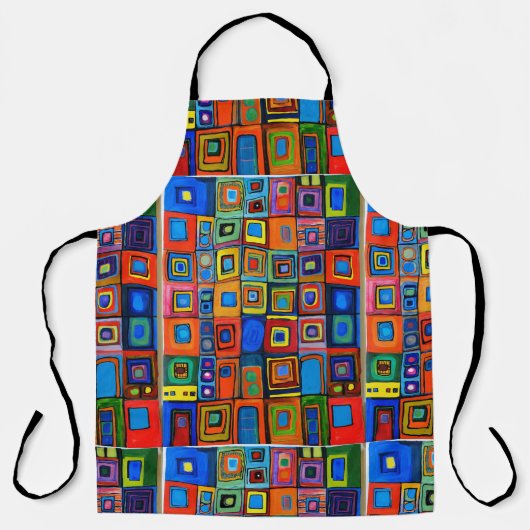 Lebendige Harmonie: Hommage an Hundertwasser Schürze (Vorderseite)