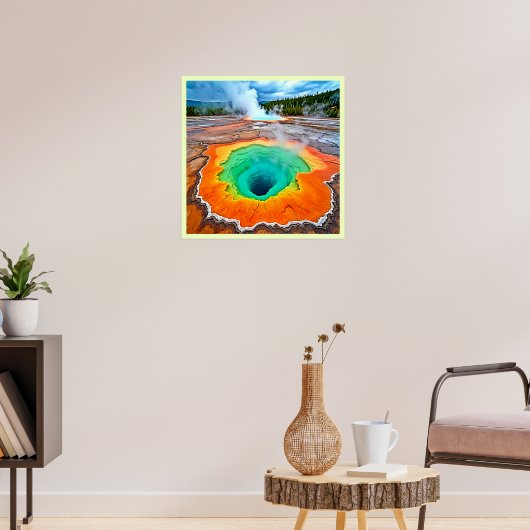 Lebendige Heiße Quelle: Erdkunst Wunder Poster (Wohnzimmer 3)