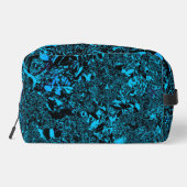 Lebendige Hellblaue Monogramm-Kosmetiktasche Waschbeutel (Rückseite)