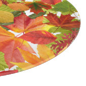 Lebendige Herbst-Blätter-Collage Schneidebrett (Ecke)