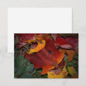 Lebendige Herbstblätter Mitteilungskarte (Vorne/Hinten)