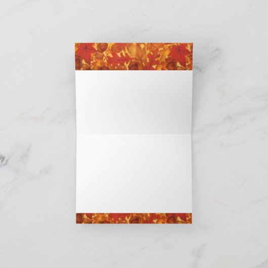 Lebendige Herbstübergänge führen zu Mitteilungskar Dankeskarte (Innenseite)