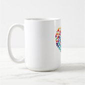 Lebendige Herz-Tie-Dye Kaffeetasse (Links)