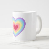 Lebendige herzförmige Design-Tasse Jumbo-Tasse (Vorderseite Rechts)