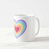 Lebendige herzförmige Design-Tasse Kaffeetasse (VorderseiteRechts)