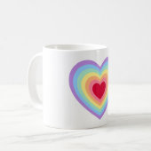 Lebendige herzförmige Design-Tasse Kaffeetasse (Vorderseite Links)