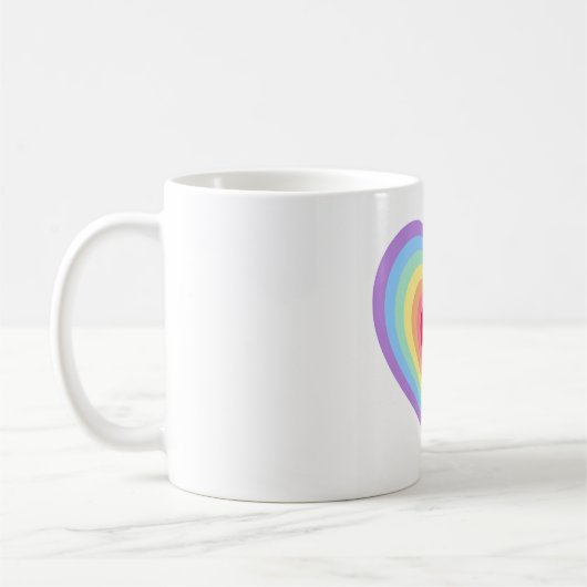 Lebendige herzförmige Design-Tasse Kaffeetasse (Links)