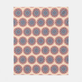 Lebendige Hexcolor Mandala Fleecedecke (Vorderseite)