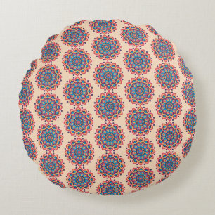 Lebendige Hexcolor Mandala Rundes Kissen