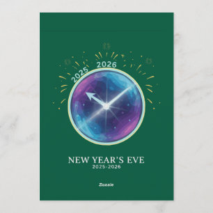 Lebendige himmlische Uhr Silvesterparty 2026 Einladung