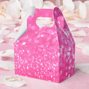 Lebendige Hot-Pink-Glitter-Sparkling-Textur-Foto Geschenkschachtel
