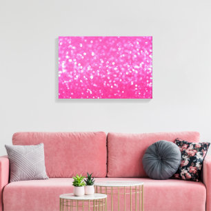 Lebendige Hot Pink Glitter-Sparkling-Textur Foto Leinwanddruck