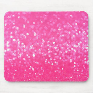 Lebendige Hot-Pink-Glitter-Sparkling-Textur-Foto Mousepad