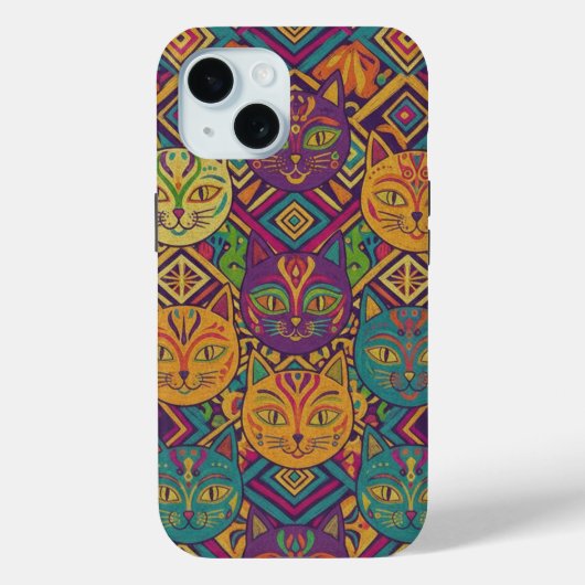 Lebendige Huichol-Tiergeist-Handyhülle Case-Mate iPhone Hülle (Rückseite)