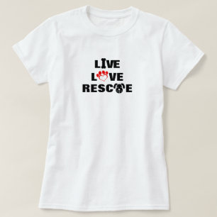 Lebendige Hunde, Liebe, Rettungshunde Grundlegende T-Shirt