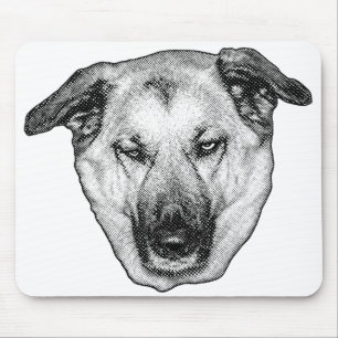Lebendige Hundekopf-Feiertags-Mauspad Mousepad