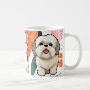 Lebendige Hundekunst im Stil für Hunde Liebhaber Kaffeetasse