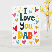 Lebendige Ich Liebe Dich Papa Karte (Gelbe Blume)
