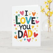 Lebendige Ich liebe Papa Karte (Gelbe Blume)
