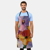 Lebendige Impasto-Blumenmalerei-Schürze Schürze (Getragen)