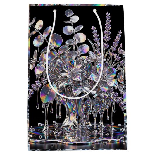 Lebendige Impasto-Farben-Explosion Geschenktasche Mittlere Geschenktüte (Vorderseite)